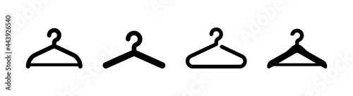 Clothes hanger or clothes rack icon vector illustration. photo