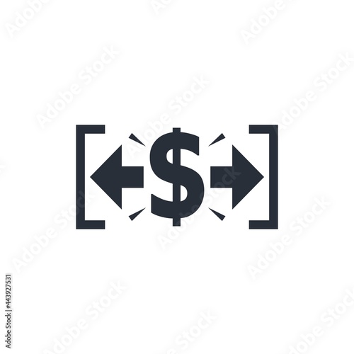 Financial constraint. Restriction. Vector icon isolated on white background.