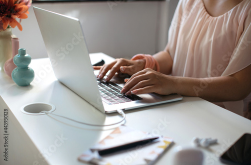 Woman Working from Home photo