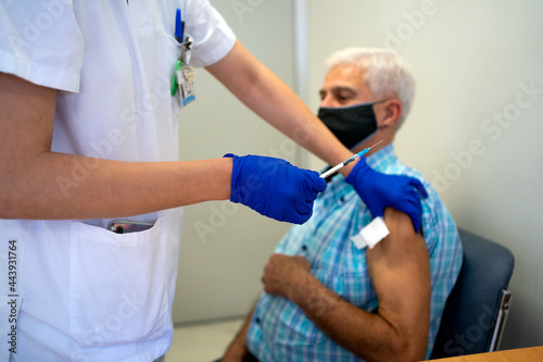 COVID-19 Vaccination In The Hospital. photo