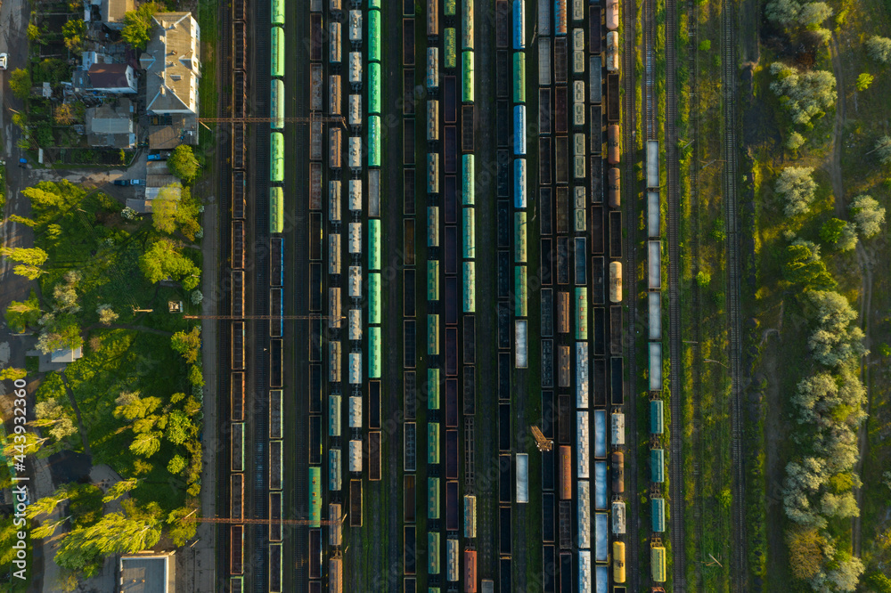 background of railway rails and wagons
background of railway rails and wagons