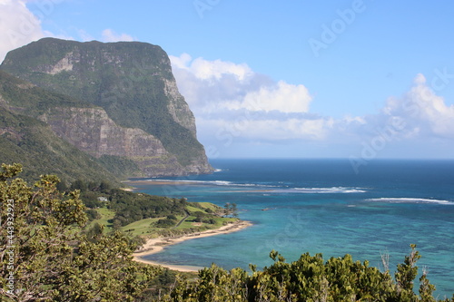 View from the Transit Hill lookout, Lord Howe Islland, Australia. photo