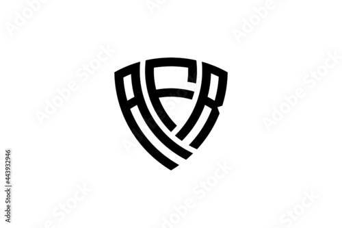 AFR creative letter shield logo design vector icon illustration photo