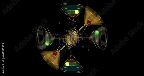 abstract background of cocktails from various glasses