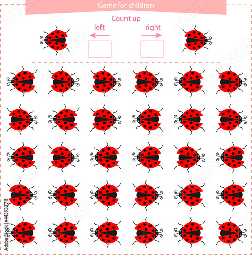  A game for children. Orientation in space. Learning to distinguish right, left