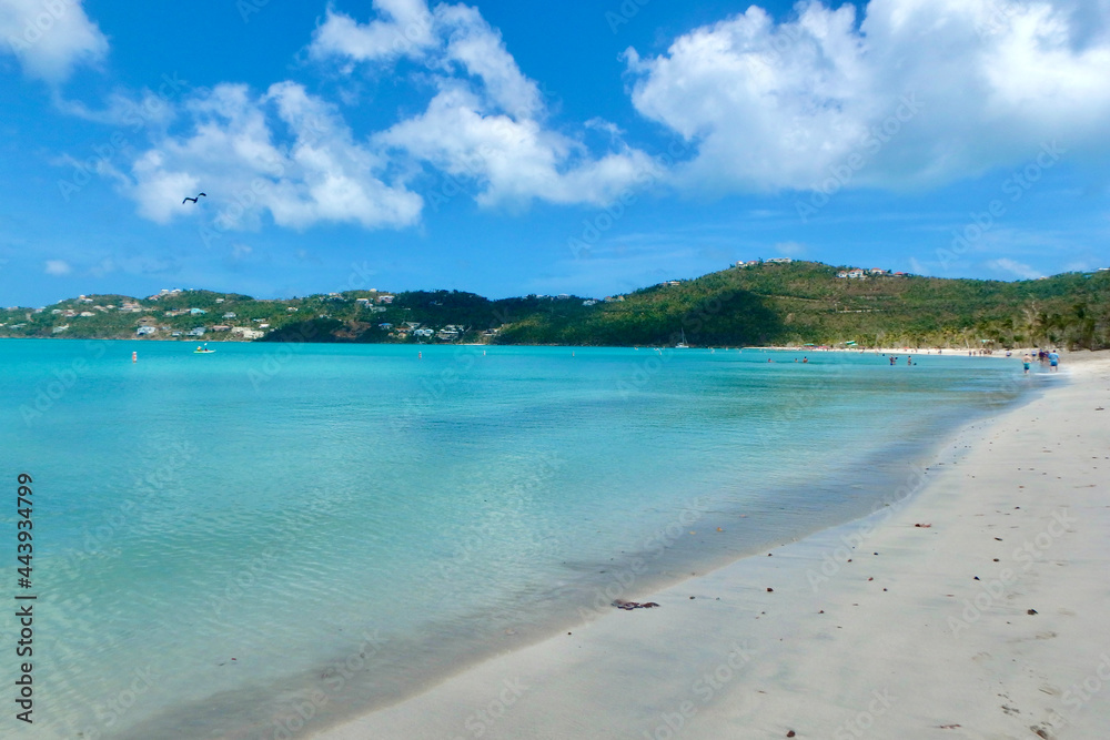 The beautiful tranquil waters of Magen's Bay St Thomas  US   Virgin Island