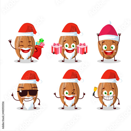 Santa Claus emoticons with almond cartoon character