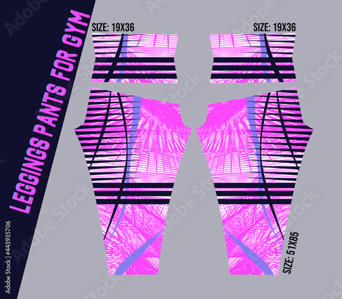 fitness leggings pants vector with mold and ready to use
