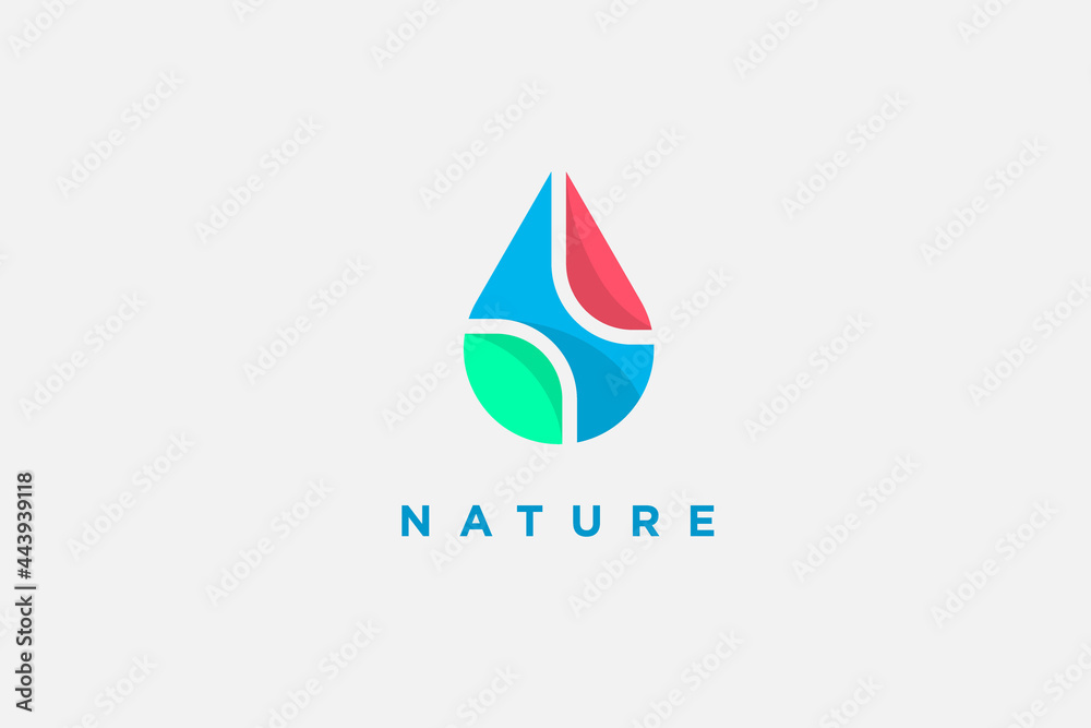 water drop nature Logo Template vector illustration design, usable logo for company branding, nature, biology,business and industry logo design template water drop nature Logo Template vector illustration design, usable logo for company branding, nature, biology,business and industry logo design template