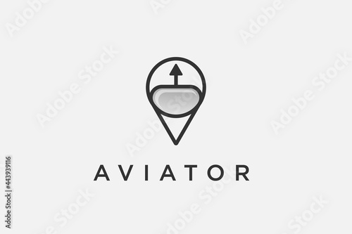 Free Download aviator logo design. aviation training center. club. game . application. sport.pilot helmet icon for aviator logo design template illustration - GFXLoad
