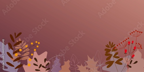 Autumn concept background. Autumn leaves decoration illustration. colorful leaves vector illustration.