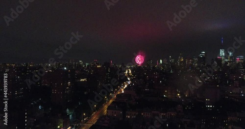 Aerial footage of Stunning NYC Fireworks on the 4th of July 