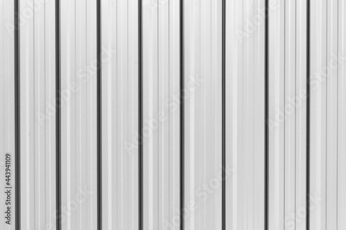Panorama of gray corrugated surface of metal or galvanized steel texture