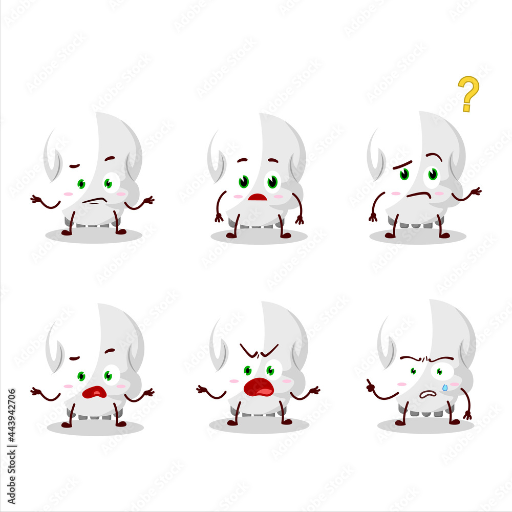 Cartoon character of skull with what expression