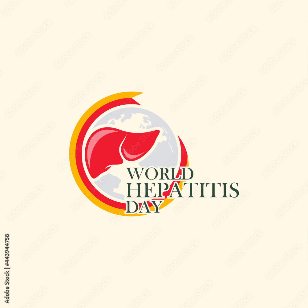 Fototapeta premium World hepatitis day logo vector illustration template