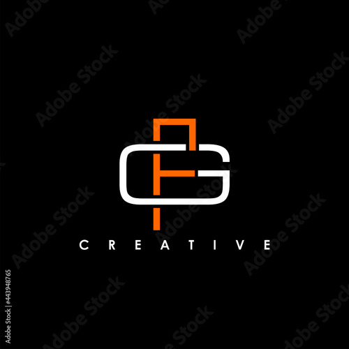 FG, GF Letter Initial Logo Design Template Vector Illustration