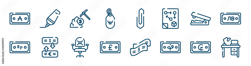 bitcoin icons set such as real state, influencer, responsability, summit, statement, sport clothes outline vector signs. symbol, logo illustration. linear style icons set. pixel perfect vector bitcoin icons set such as real state, influencer, responsability, summit, statement, sport clothes outline vector signs. symbol, logo illustration. linear style icons set. pixel perfect vector