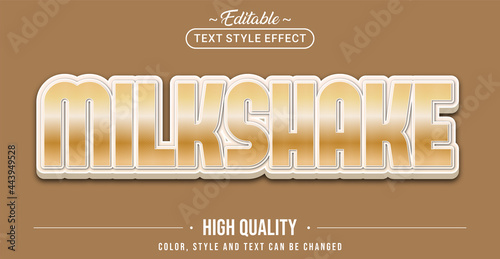 Editable text style effect - Milkshake text style theme.