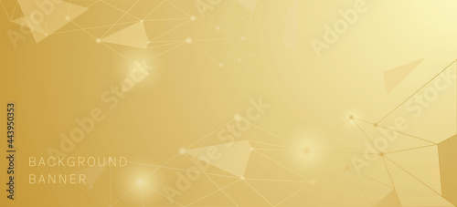 Abstract golden geometric background. Vector of Connecting Dot and Communication Concept Social. Global network connection.