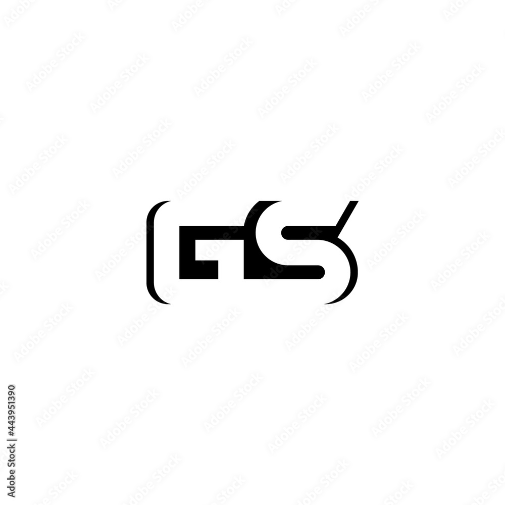 GS letters monogram, negative space. Company logo design. GS letters monogram, negative space. Company logo design.