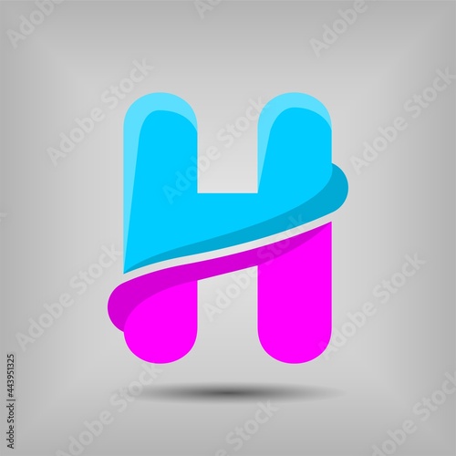 Letter font icon and logo template. New design and elegant typographic concept. Multy Colour. File EPS.