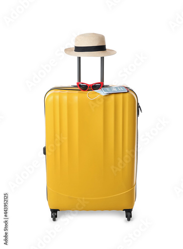 Packed suitcase with immune...