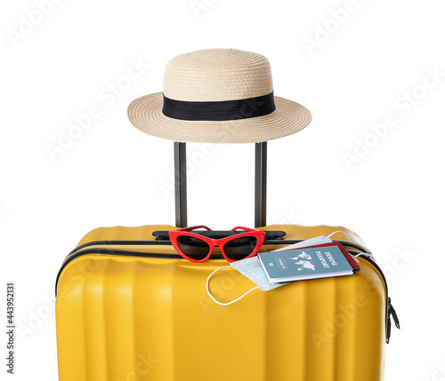 Packed suitcase with immune...