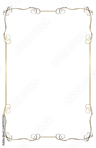 Gold metallic textured frame illustration, vintage, elegant plaque, decorative background.