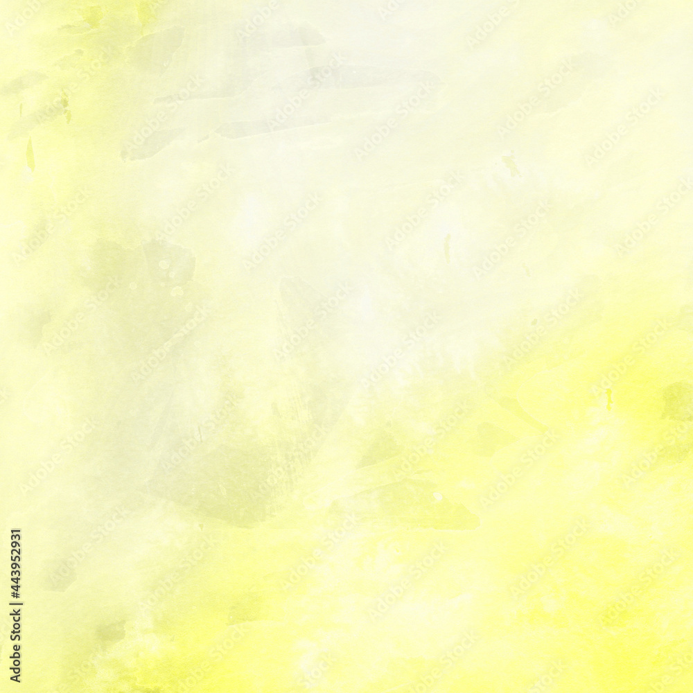 abstract light yellow watercolor gradient paint grunge texture and splashing sky and clouds paper pattern.