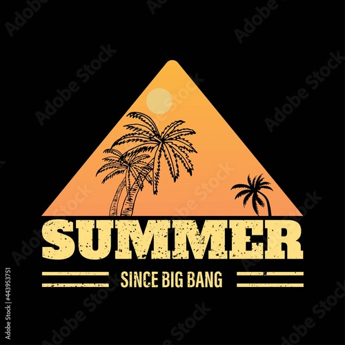 California Oceanside stylish t-shirt and apparel trendy design with palm trees silhouettes, typography, print, vector illustration. Global swatches.