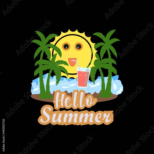 California Oceanside stylish t-shirt and apparel trendy design with palm trees silhouettes, typography, print, vector illustration. Global swatches.