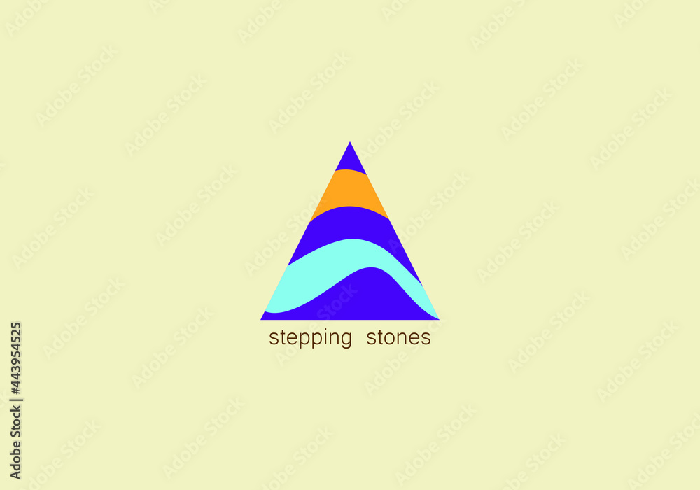 Fototapeta premium simple and minimal, vector logo design template, logo in an abstract triangle shape- illustration