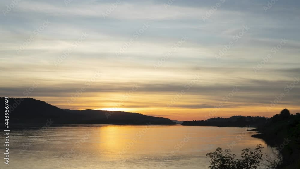 Sunset View Mekong River Laos Sunset View Mekong River Laos