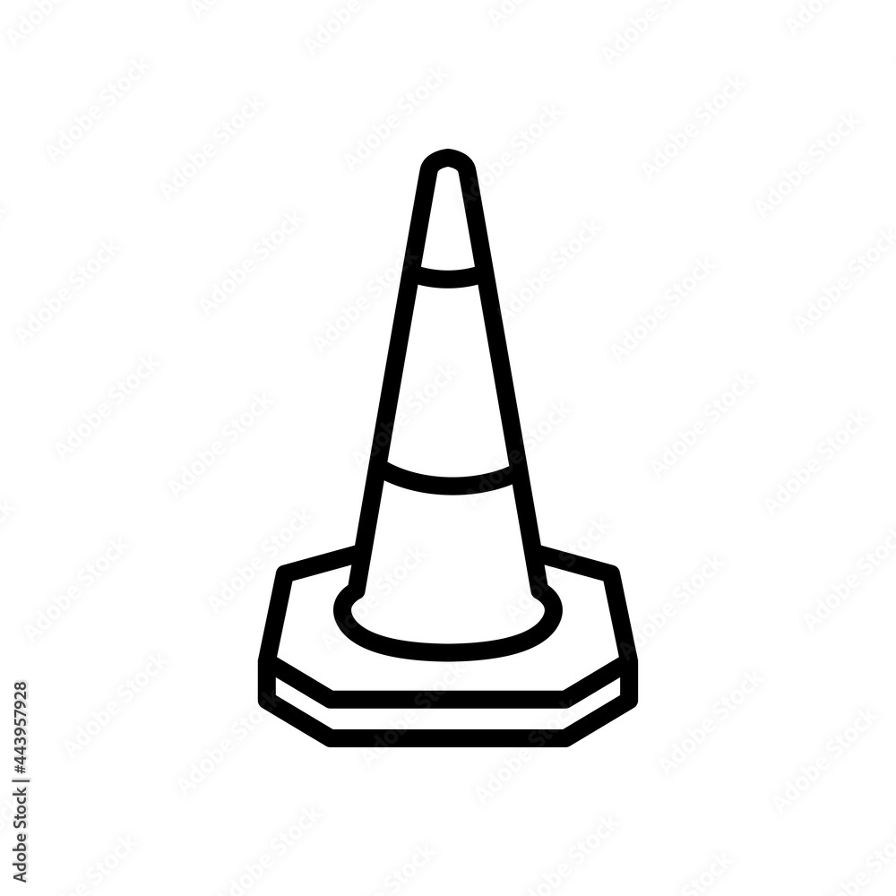 Traffic cone icon vector collection Traffic cone icon vector collection