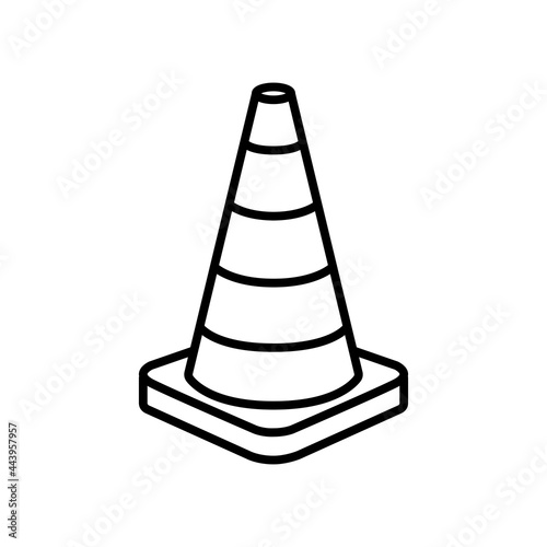 Traffic cone icon vector collection