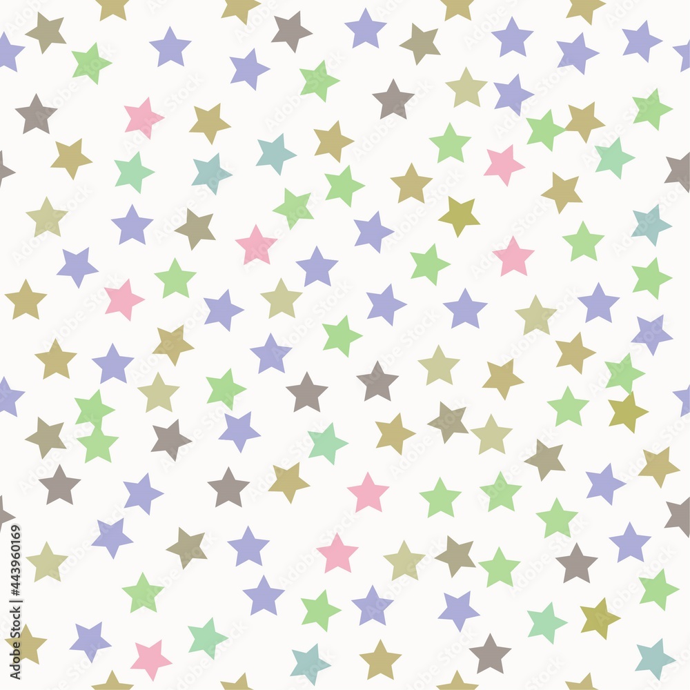 seamless background with stars pattern, pastel colors