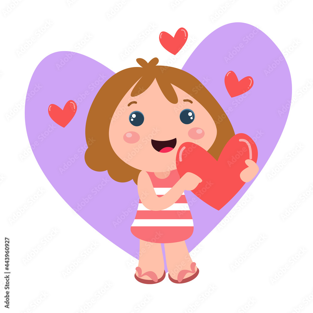 Little girl character playing activity vector template design illustration Little girl character playing activity vector template design illustration