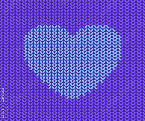 background with heart knitting