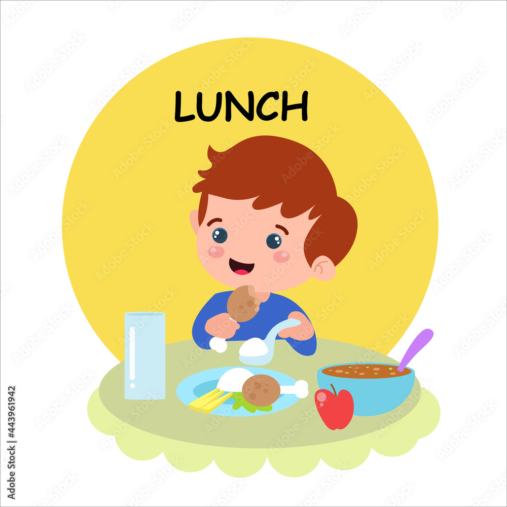 Little boy character playing activity vector template design illustration Little boy character playing activity vector template design illustration