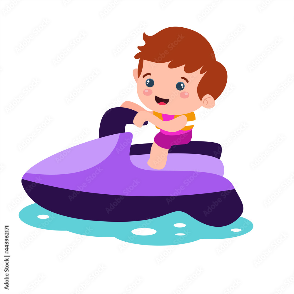 Little boy character playing activity vector template design illustration Little boy character playing activity vector template design illustration