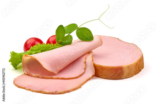 Pork loin, isolated on white background. High resolution image.