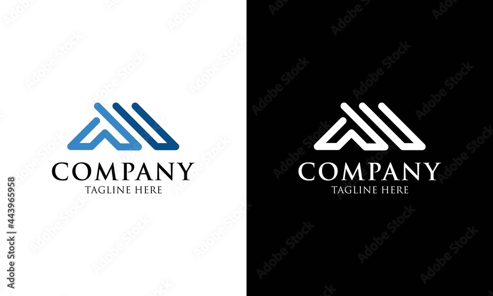 letter A U icon logo design concept vector template.