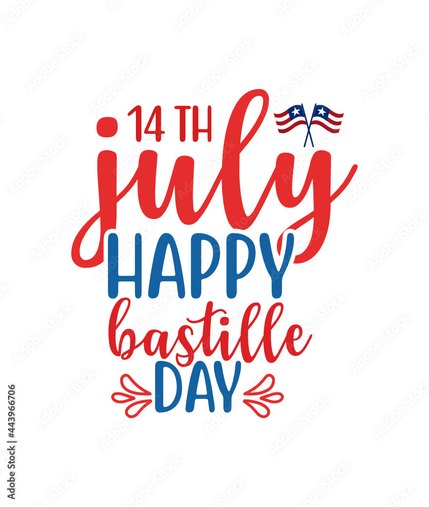 14 Th July Happy Bastille Day layer by layer svg cutting file