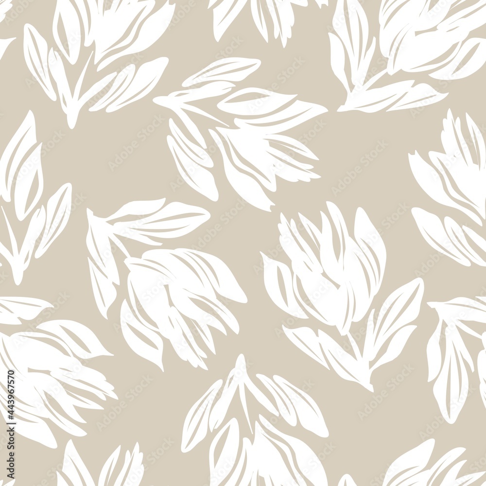 Brown Floral Seamless Pattern Background Brown Floral Seamless Pattern Background