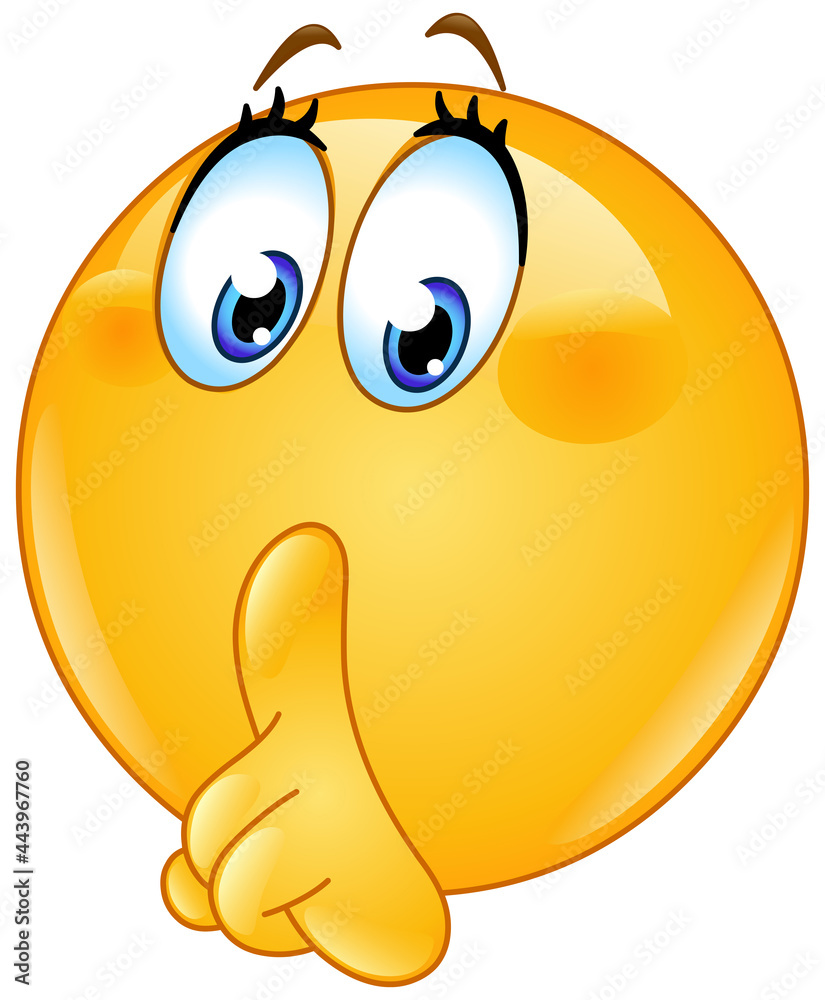 Hush female emoji emoticon making a silence quiet shh sign with her finger Hush female emoji emoticon making a silence quiet shh sign with her finger