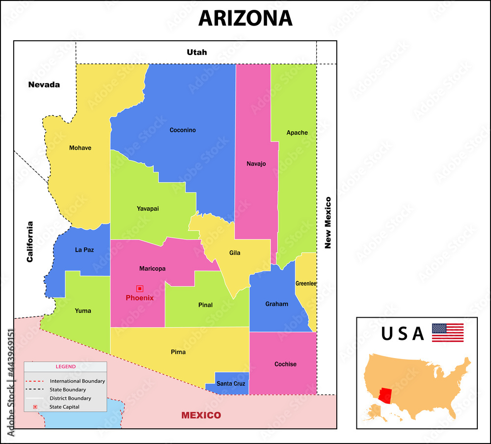 Political Map Of Arizona Arizona Map State And District Map Of 1000 F 443969151 MG4uDJo9k0bKsMNpEFuM3OguggEsxUvl