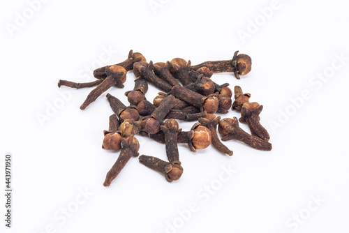 Dry brown spice cloves (flower buds of Syzygium aromaticum) - cooking ingredients