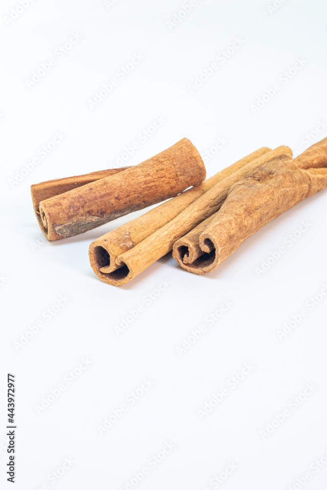 Cinnamon sticks isolated on white background Cinnamon sticks isolated on white background