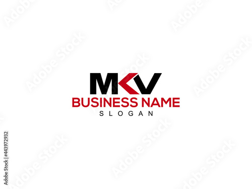 Letter MKV Logo Icon Vector Image Design For Company or Business photo
