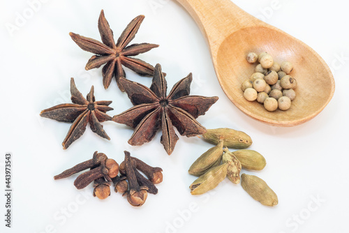 Herbs and spices - aniseed, cinnamon and other ingredients